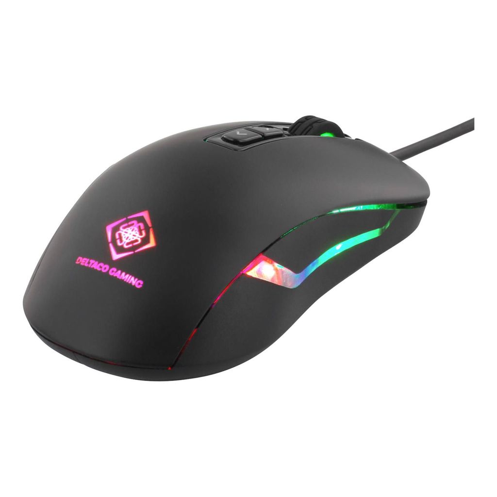 DELTACO GAMING Optische Gaming-Maus, 800-2000 DPI, LED - Schwarz