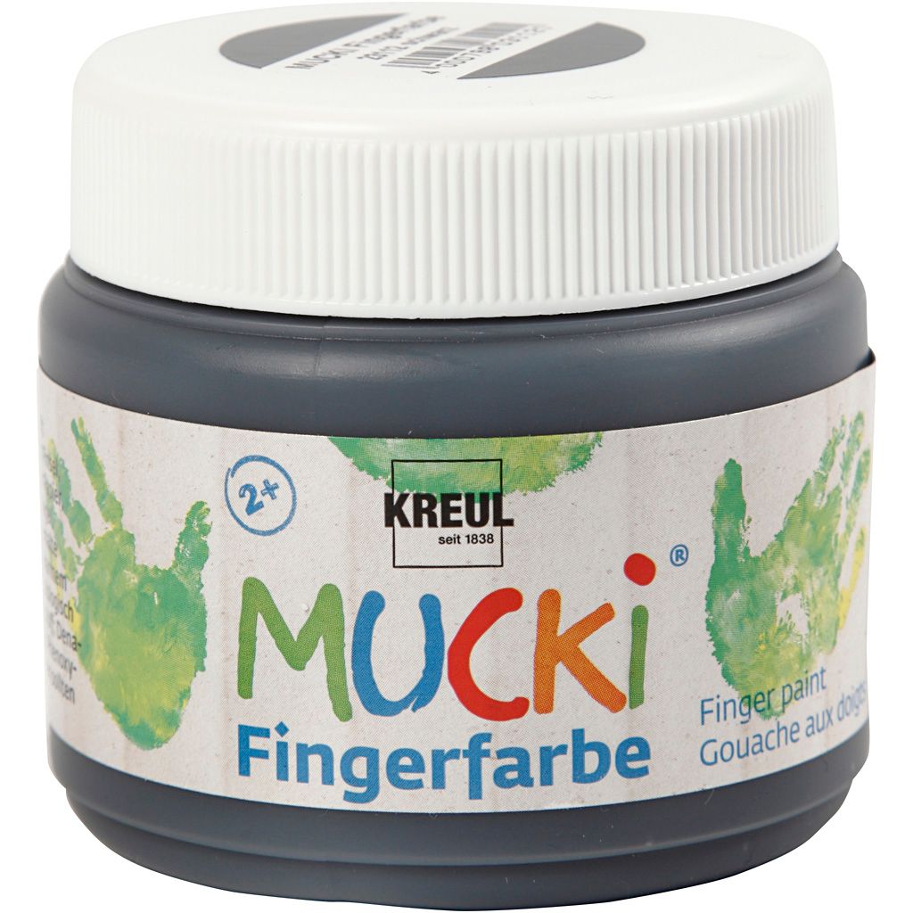 MUCKI Fingerfarbe Schwarz 150 ml Produktbild 