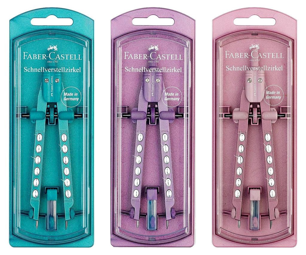Faber-Castell 174323 FABER-CASTELL FACTORY SPARKLE kompasy Zdjęcie produktu 