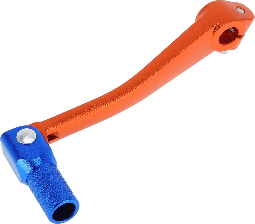 Faltbarer Motorrad-Schalthebel für Bosuer 125 Aluminiumlegierung Pedal-Schalthebelarm Oranger Hebel Blau Kopf