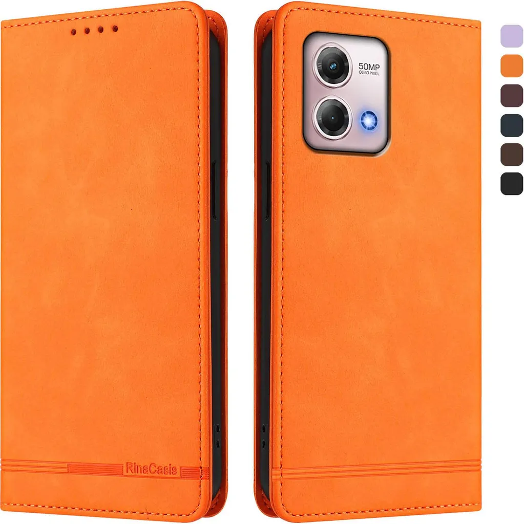 Cover Motorola Moto G Stylus 2023 4G con Supporto e Slot Schede - Arancio