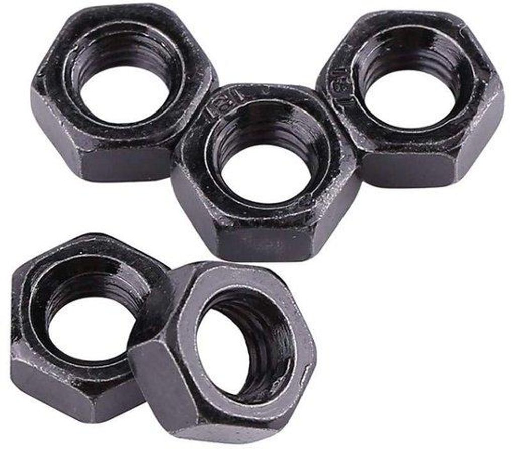 Hex-Moer-Set mit Metrische Draad (M3), Zwart Verzinkt, Carbon Staal