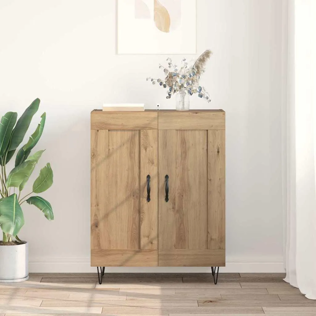 Credenza Artisan in rovere 69,5 x 34 x 90 cm in legno composito e ferro - 4
