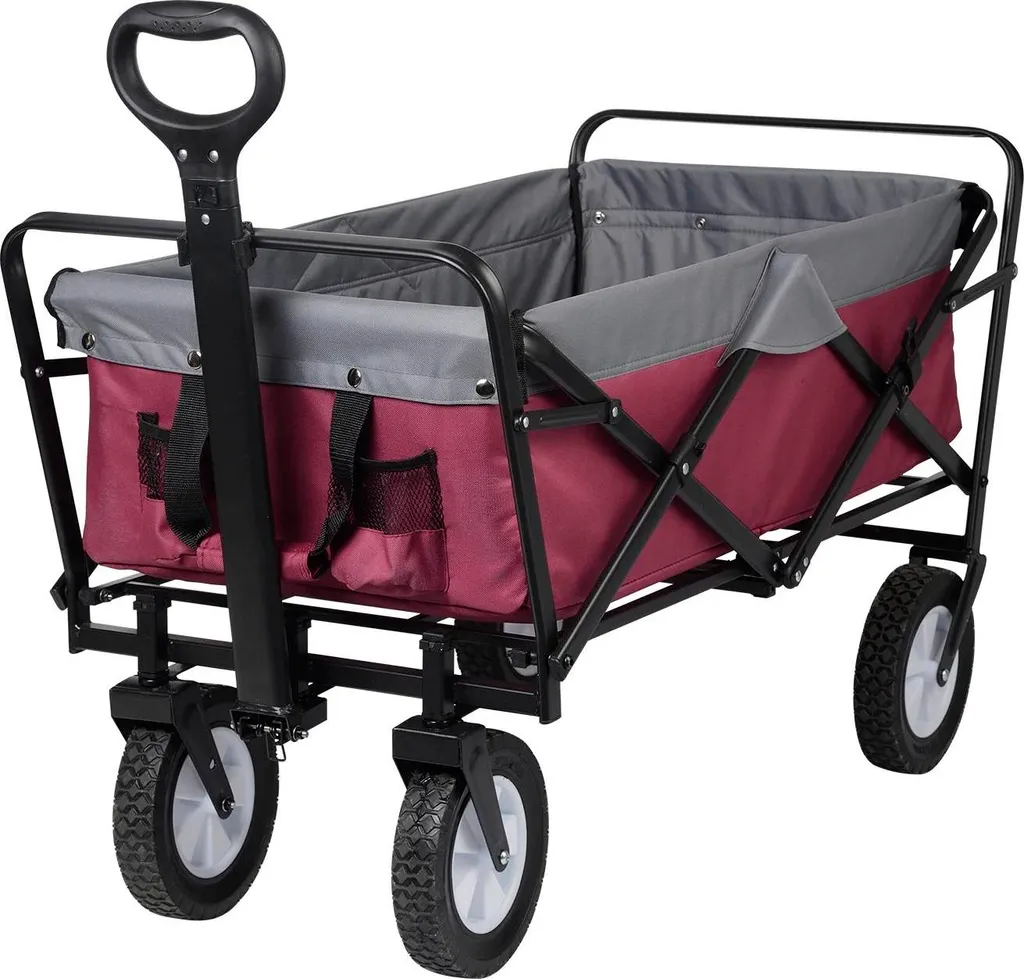 Carrello da Campeggio Pieghevole 80kg - Carretto Giardino Viola