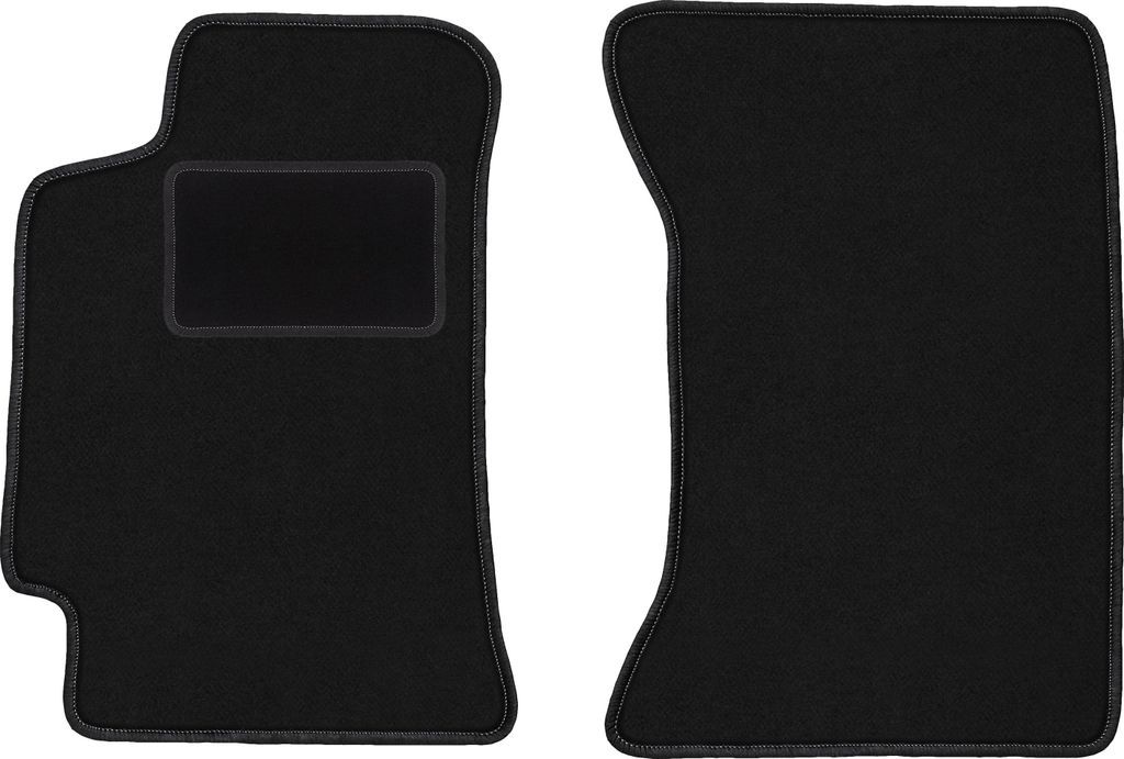 Velours-Fußmatten Vorne passend für Subaru Impreza GC (bez nawiewów z tyłu) (Kombi, Limousine, Bj. 1993-2001) – schwarz, passgenau, mit Befe...