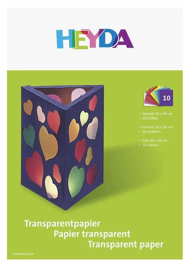 HEYDA Transparentpapier-Bastelmappe, DIN A4, 42 g/qm Produktbild 