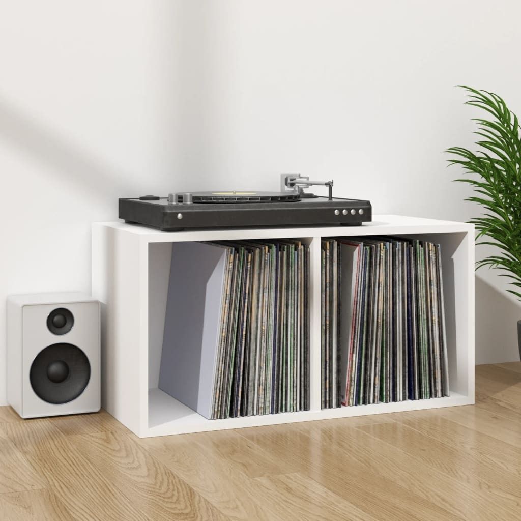 vidaXL Schallplatten-Aufbewahrungsbox Weiß 71x34x36 cm Produktbild 6