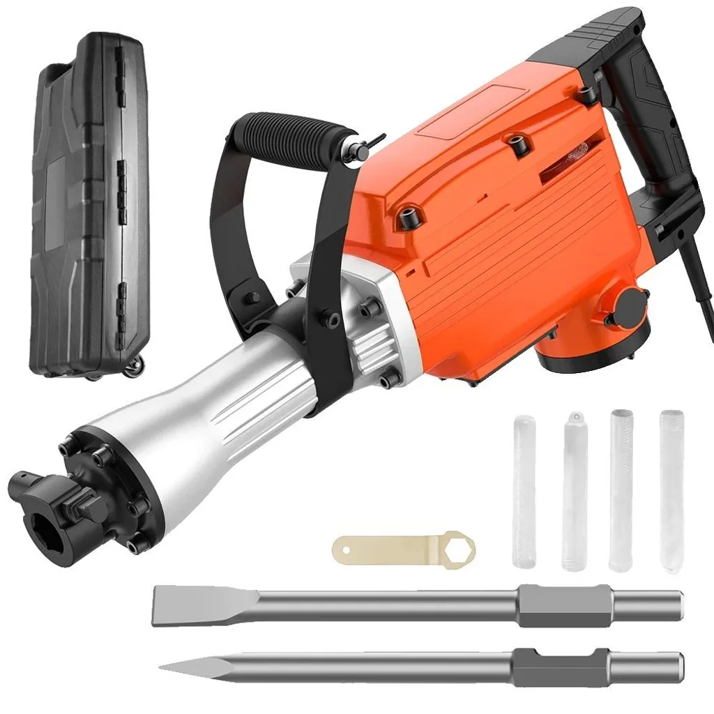 Marteau-piqueur 2200W avec force de frappe 65J et 2 burins inclus