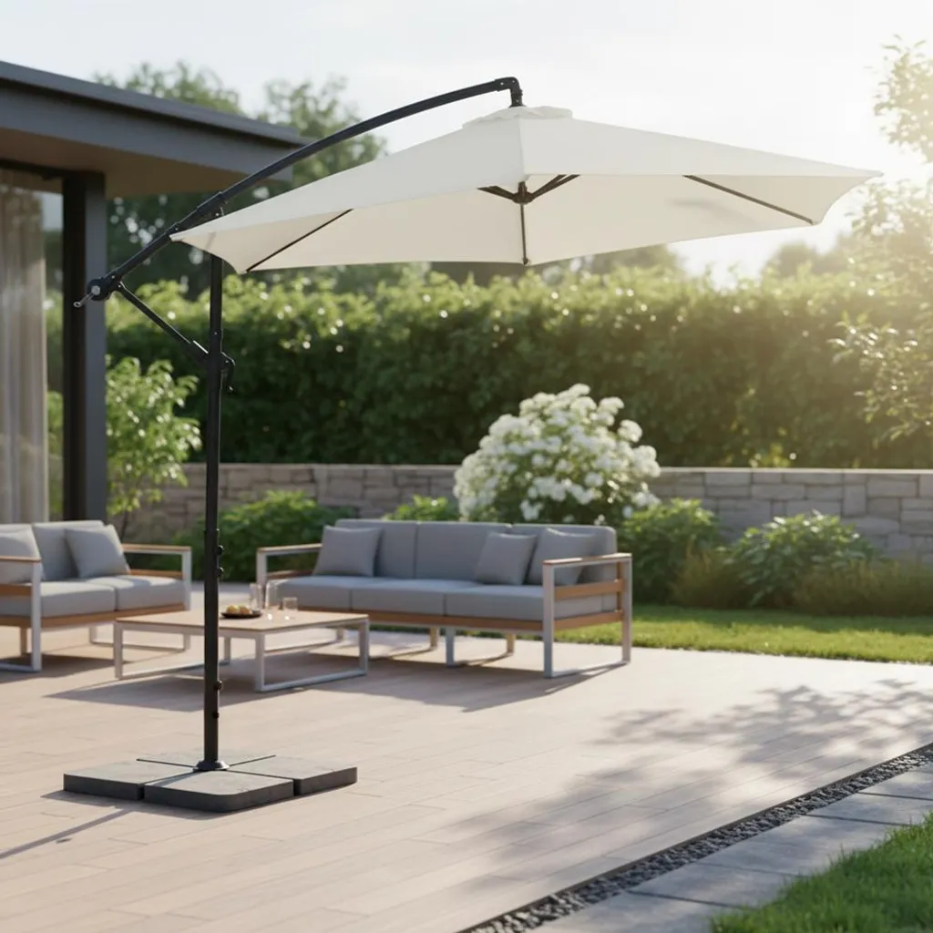 Ombrellone da Giardino Mucola 3m Beige: Eleganza a Sbalzo e UV30+