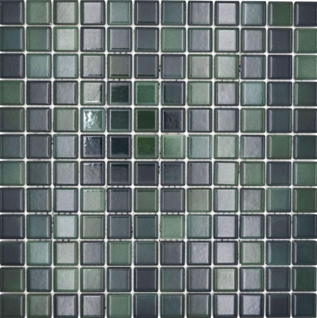 Jasba Agrob Buchtal Fresh Mosaik Keramik Steinzeug forest green mix glänzend Küche Bad Dusche MOSJBF216 1 Matte