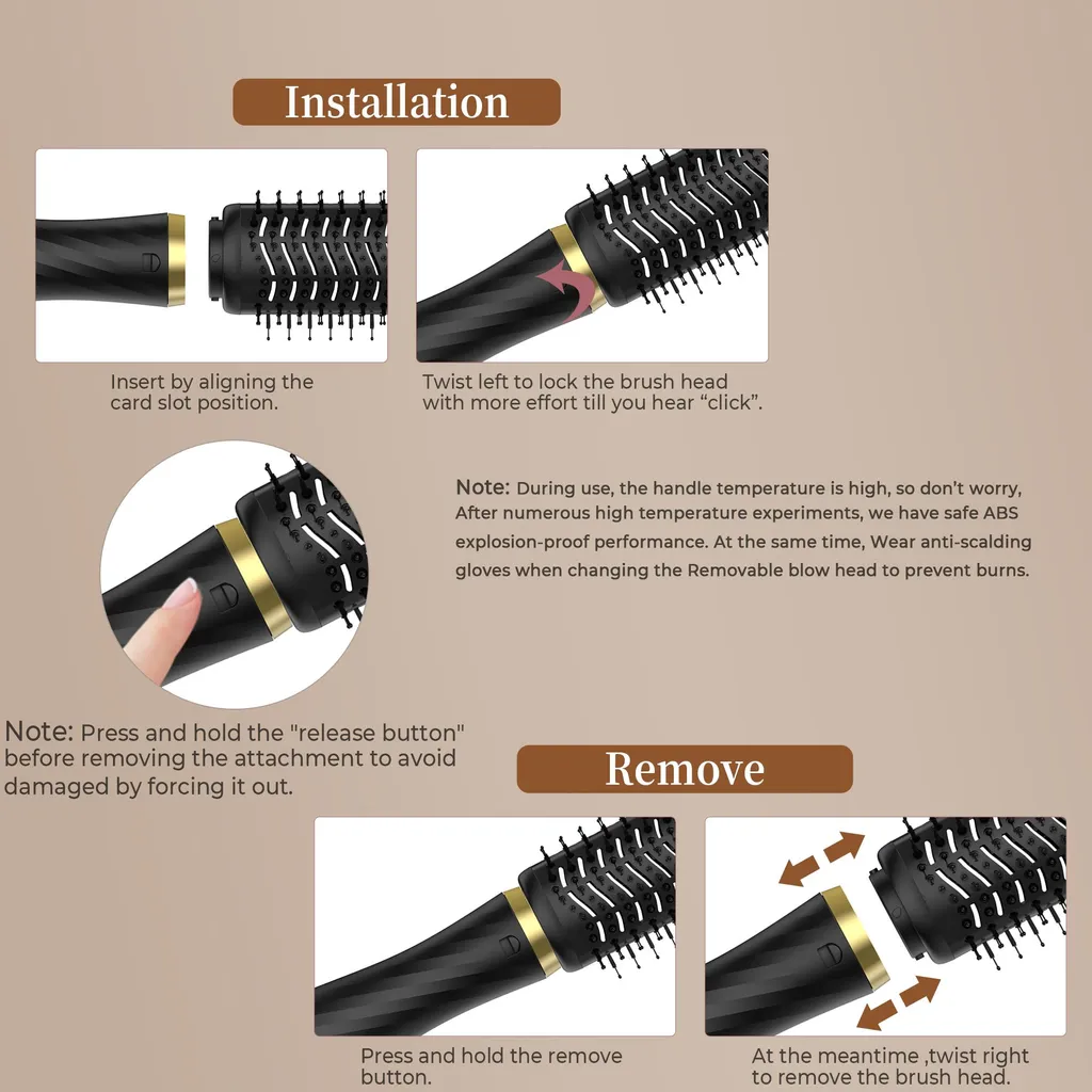 Sèche-cheveux 6-en-1 UKLISS Coiffage Professionnel à Domicile Complet