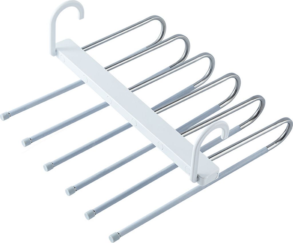 Klappbarer Hosenständer aus Edelstahl, große Kapazität, nahtlos, rutschfest, hohe Tragfähigkeit, Schrank-Organizer, vertikale Aufbewahrung für...