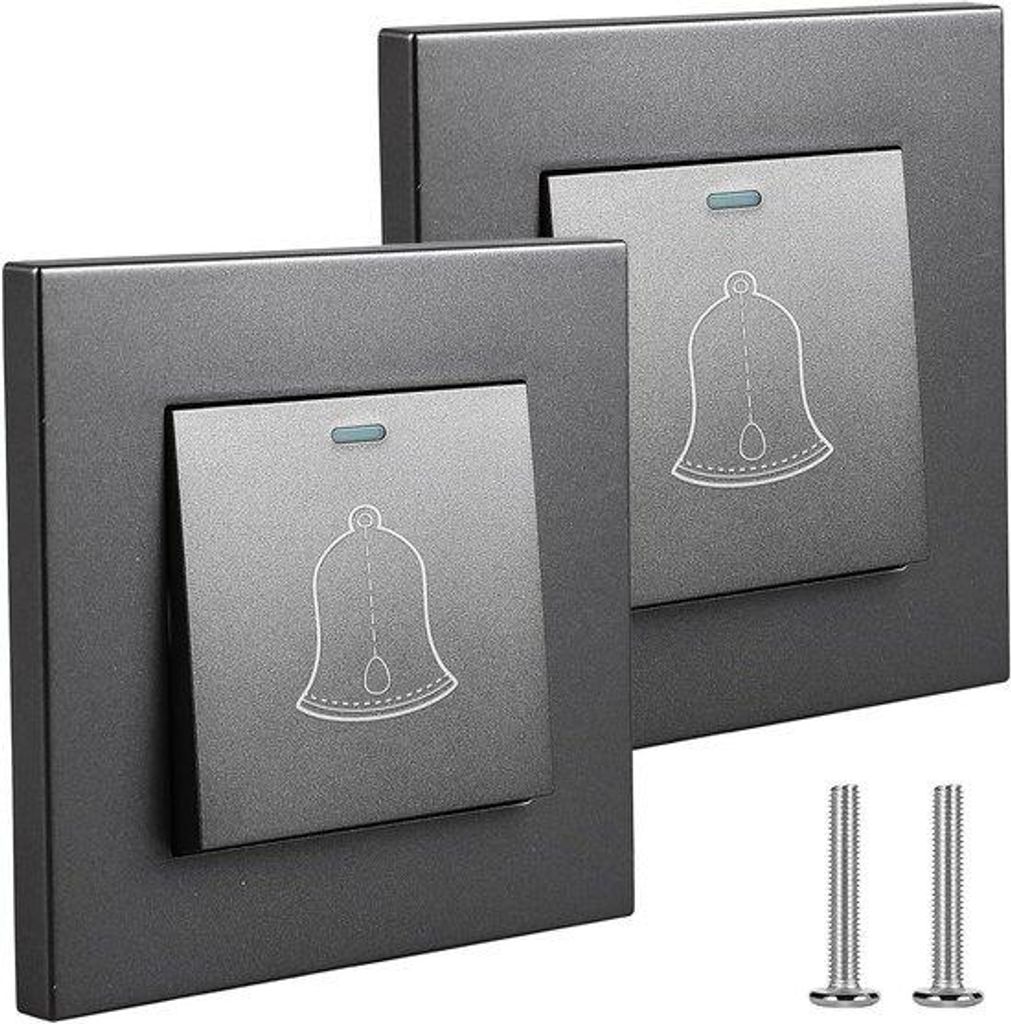 Buitenlichtschakelaar 86 x 86 mm inbouw opbouw, 220-250 V, grijs