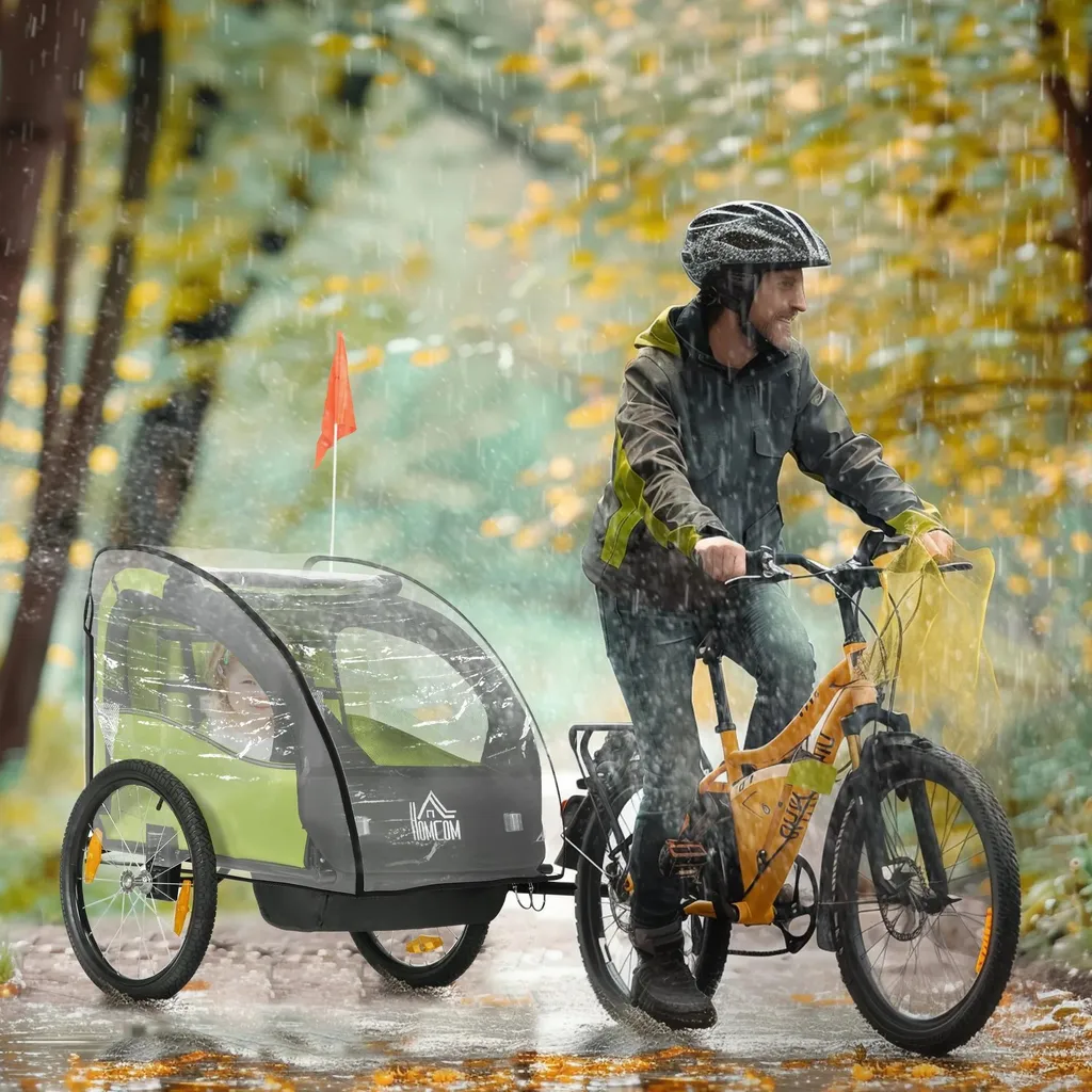 Housse de siège vélo enfant transparente et étanche pour porte-bébé avant