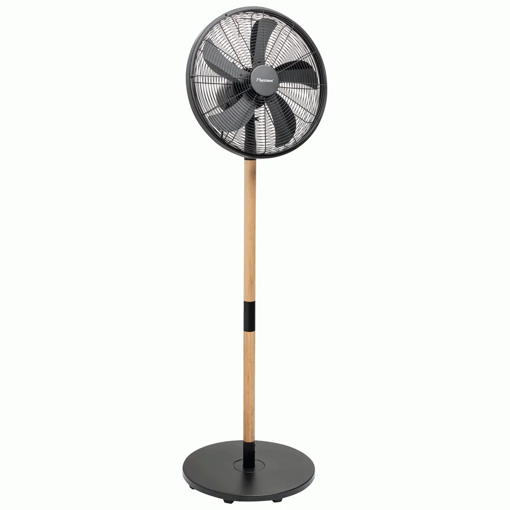Ventilateur de salon 45cm Bestron DFS45WB Noir avec Hauteur Ajustable
