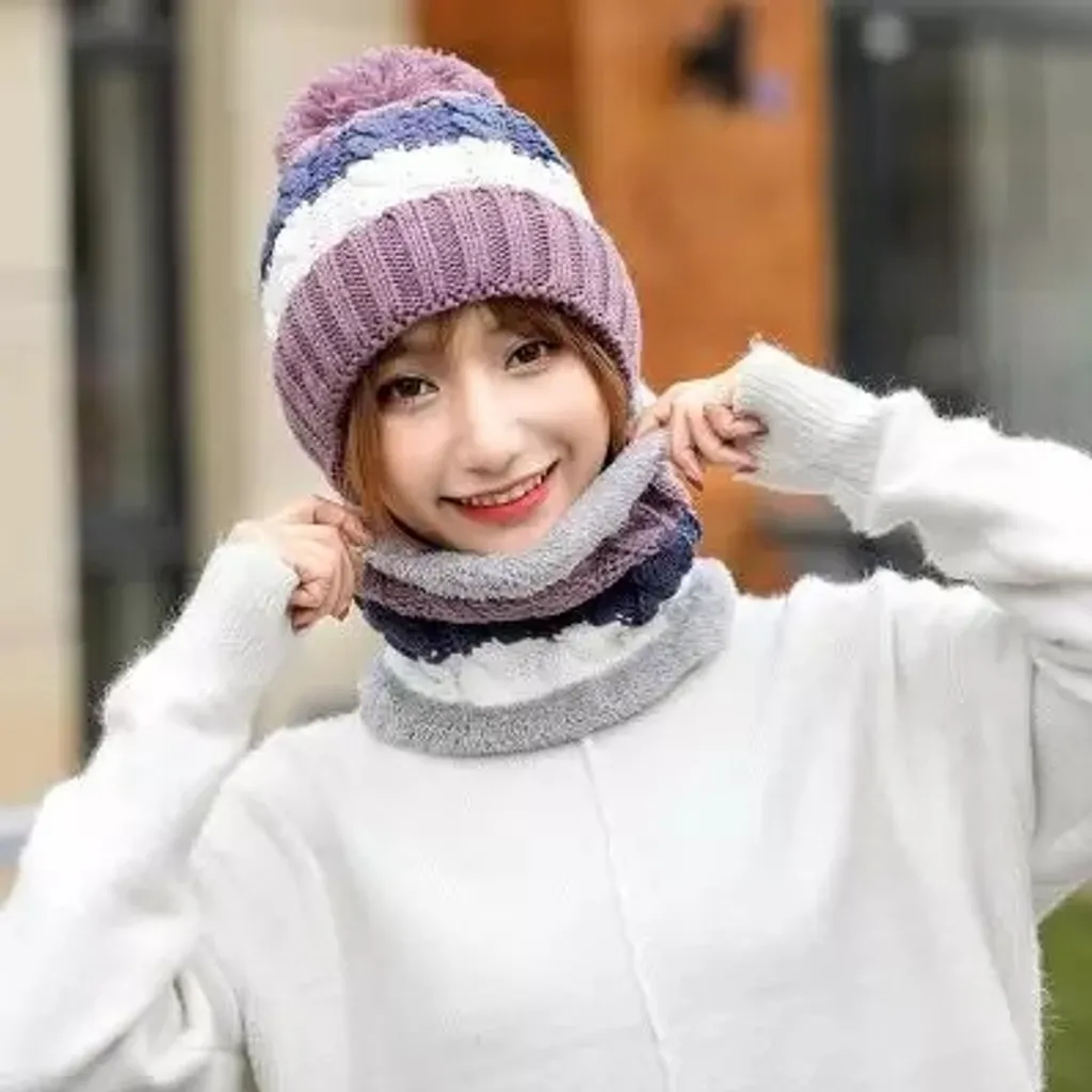 Idea Regalo Inverno: Set Cappello e Sciarpa Nero KP21304 - 3
