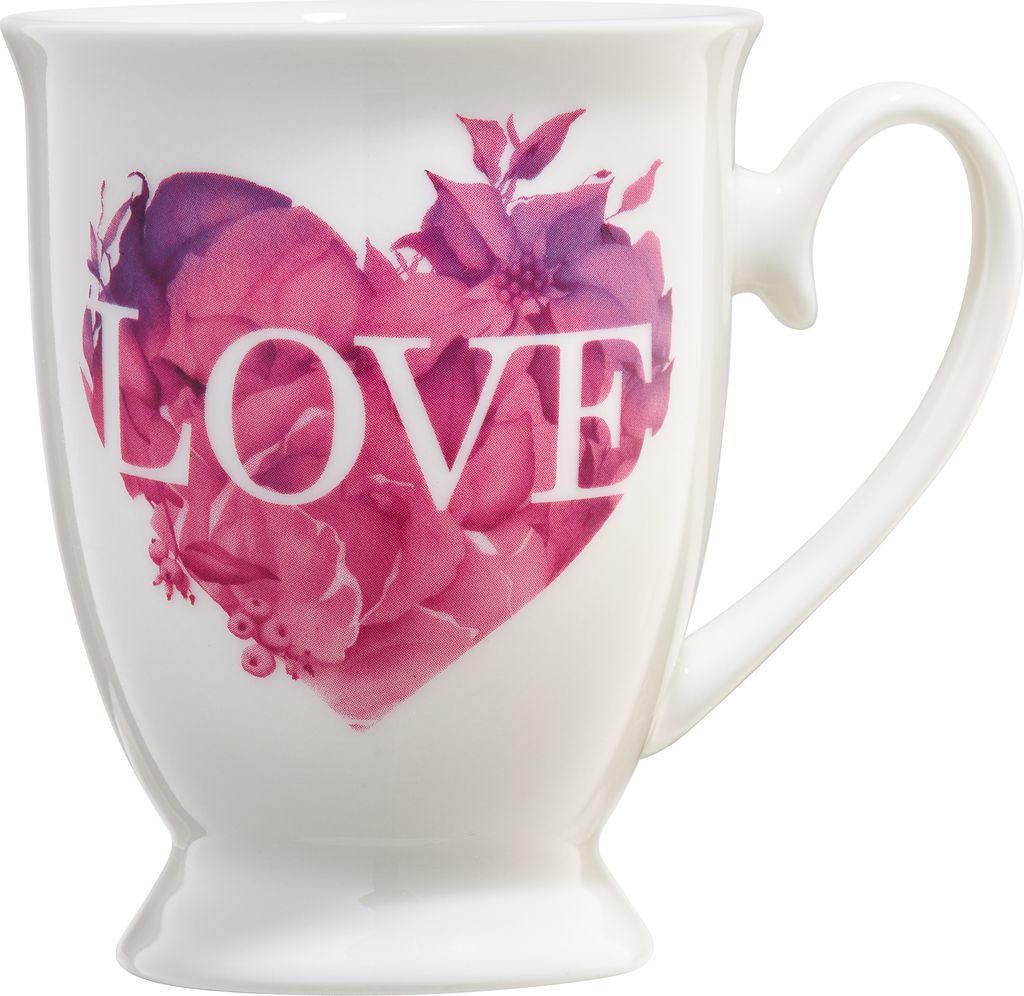 Porzellantasse Love Letters 300 ml rosa Herz AMBITION
