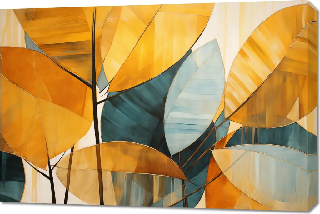 Armonia di sfumature 90x60: Quadro Moderno Astratto per Ufficio e Casa
