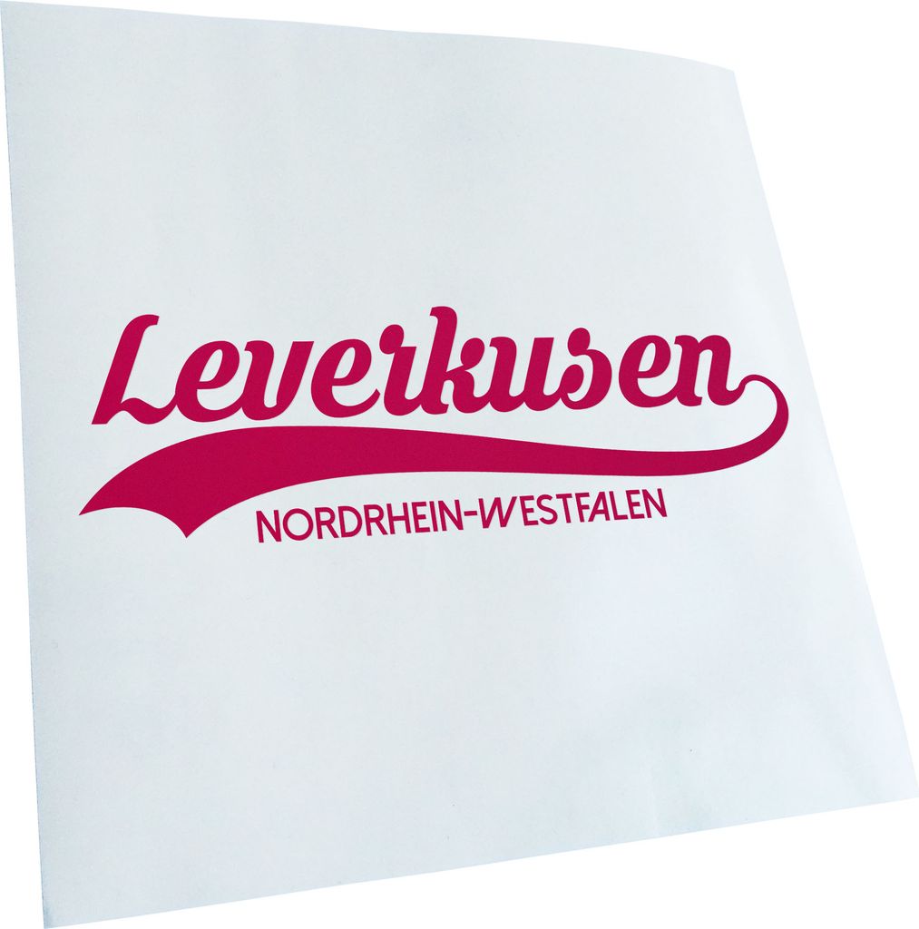 Kiwistar - Autoaufkleber - Leverkusen Nordrhein-Westfalen - Pink - 40x12cm - Aufkleber für Auto, Laptop, Fahrrad, LKW, Motorrad mehrfarbig JDM Dec...