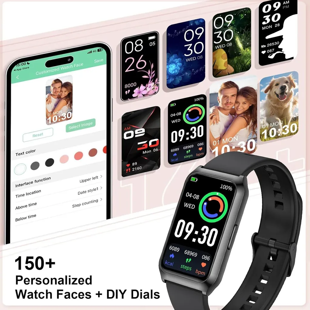 Smartwatch Impermeabile IP68 per Donna con SpO2 e Cardio - 4