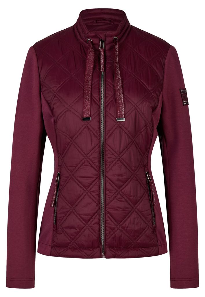 RABE Damen Jacke Dunkelrot Größe 52 mit diamantförmiger Produktbild 