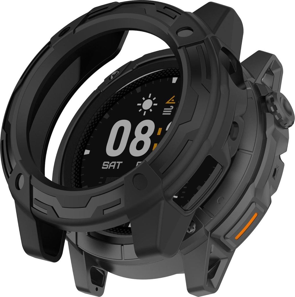 Für Coros Nomad Smart Watch Armor TPU Halbseitiger Schutz Gehäuse Hülle Schwarz