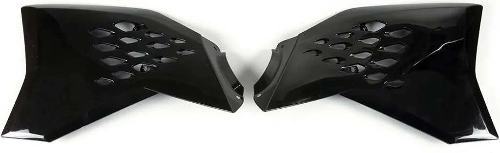 UFO PLAST Radiatore Shrouds Nero - Coppia Plastiche Moto Professionali