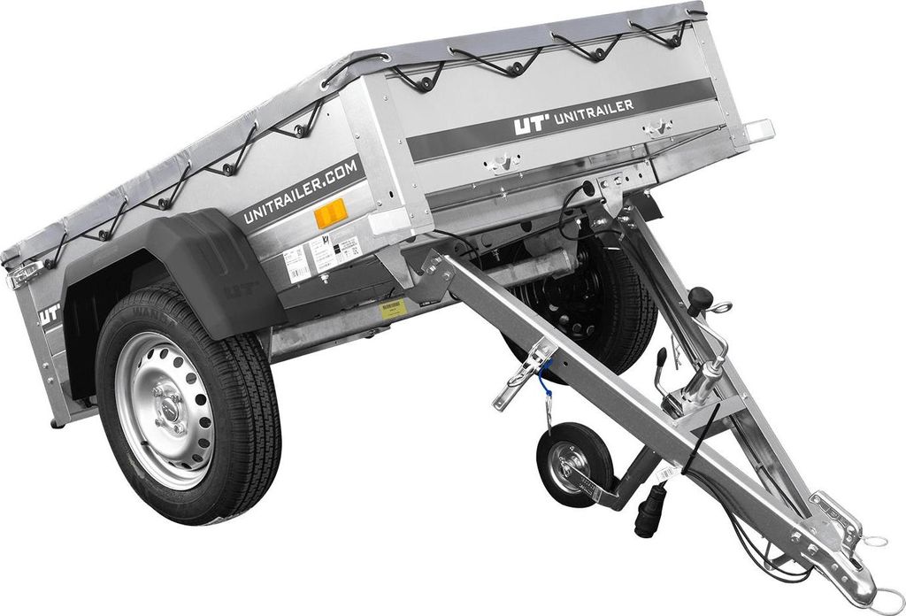 A small trailer for a car, shown from a three-quarter angle against a white background.