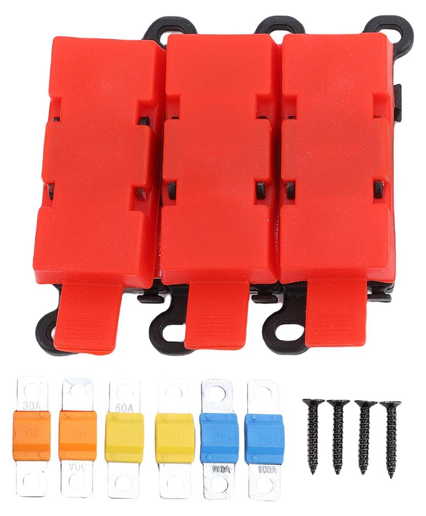 3-Wege-MIDI-AMI-Sicherungshalter, BDFS-Stromverteilungsmodul, 1 Eingang, 2 Sicherungsmodule für Autos, Boote, Wohnmobile, Motoren, Solarsysteme, L...