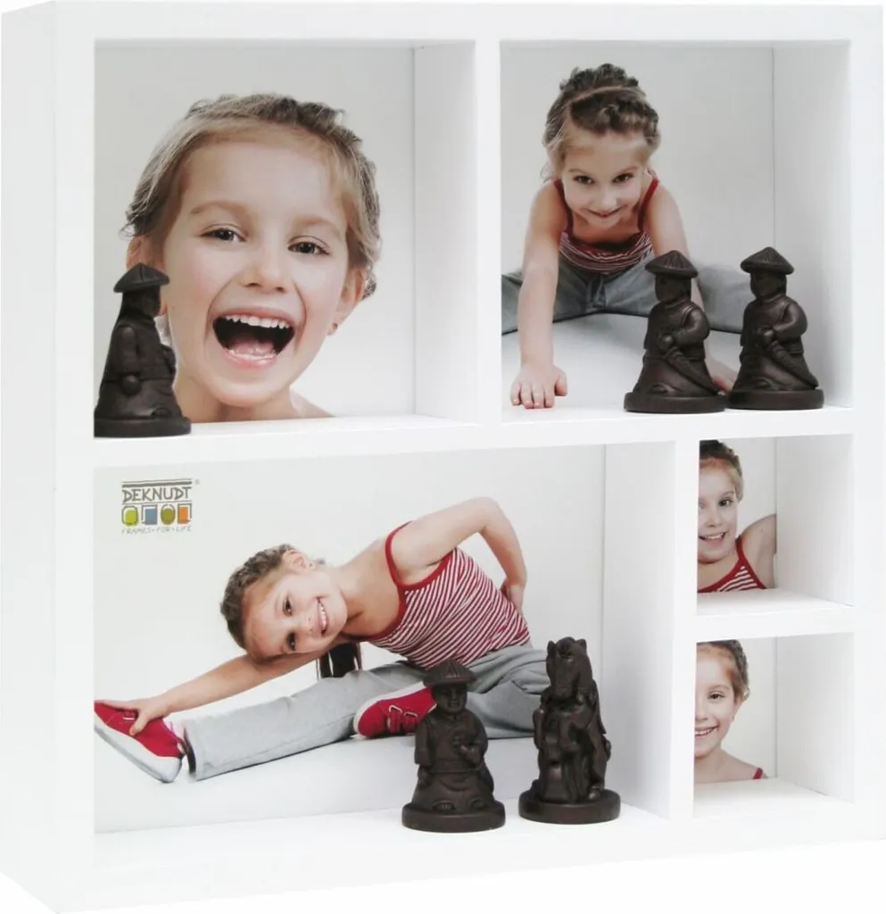 Coffret multi-photos blanc 20x20 cm - Idée cadeau souvenirs de famille