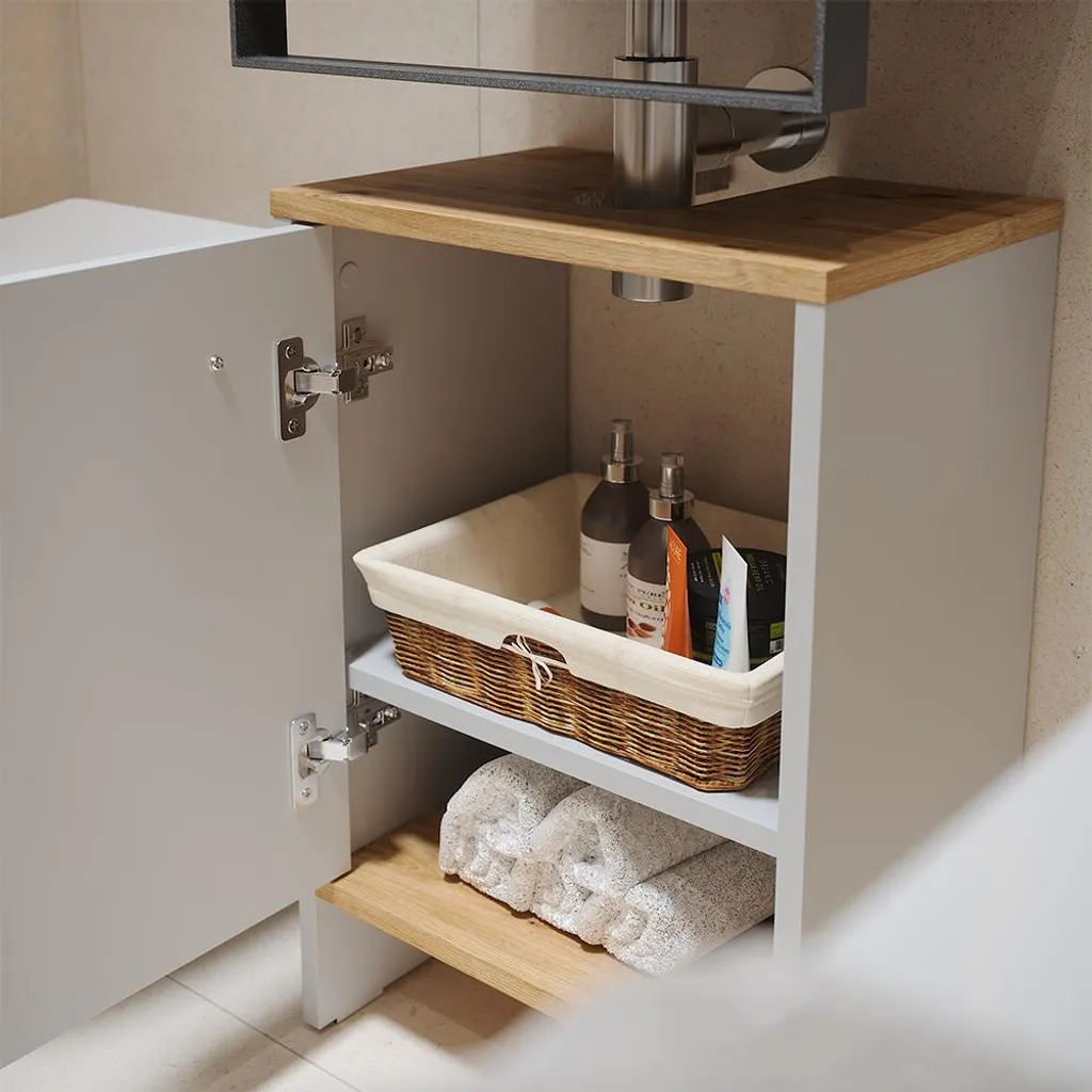 Rangement sous vasque compact pour studio ou petite salle de bain - 4