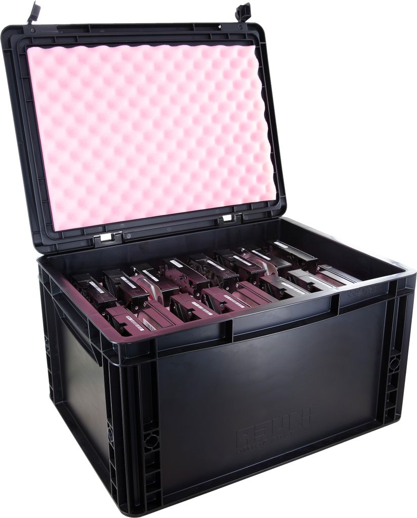 Feldherr ESD Schaumstoff-Set + Euro Box für 3,5'' Festplatten - 16 Fächer