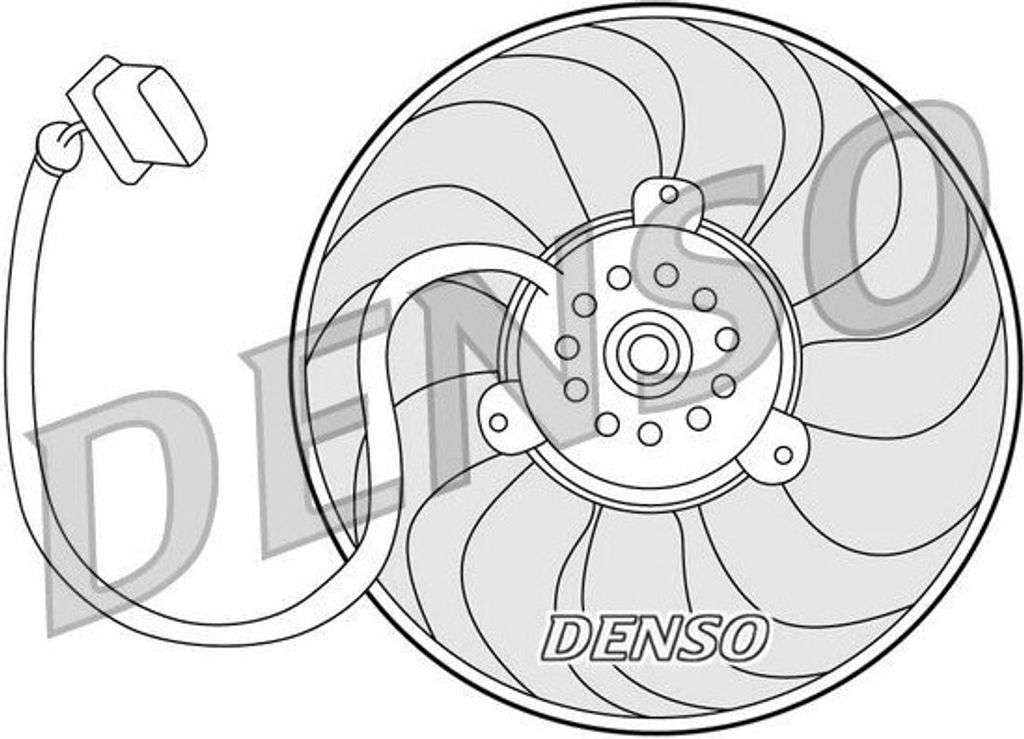DENSO DER32004 Lüfter Motorkühlung Kühlerlüfter für VW Golf IV Schrägheck (1J1) Wasserkühler Ø300mm