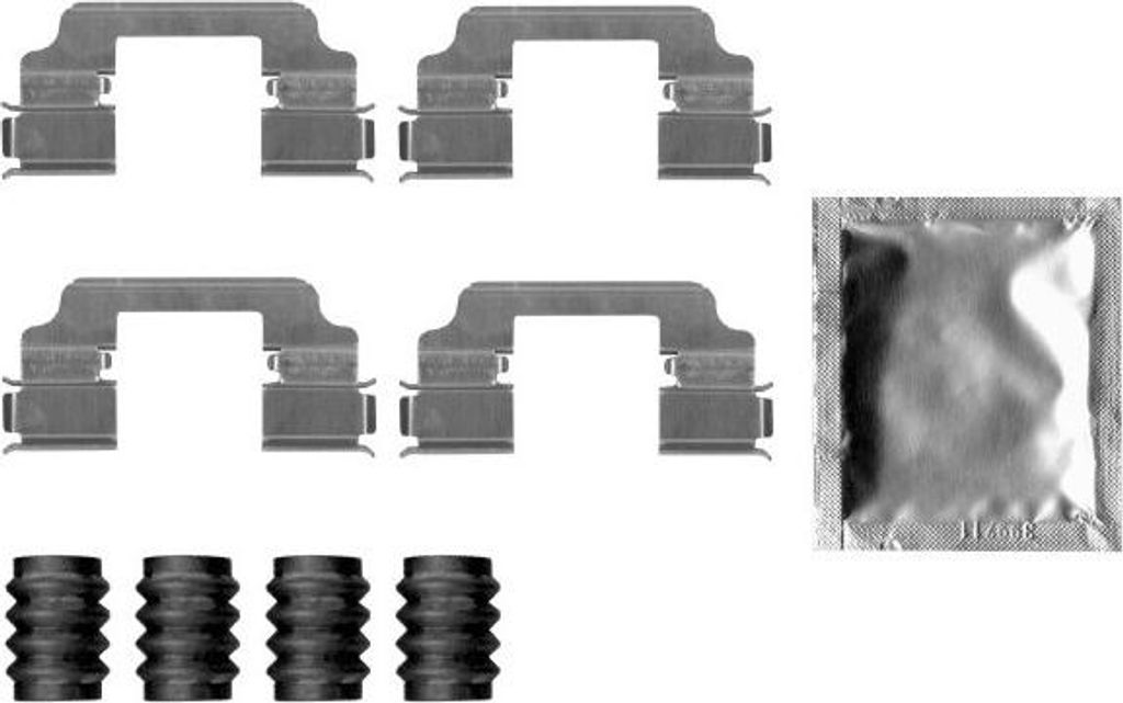 TEXTAR 82555700 Zubehörsatz Scheibenbremsbelag Hinten für BMW 5 Touring (F11) 5 Limousine (F10) 5 Touring (G31) 5 Limousine (G30, F90) 6 Gran Coupe