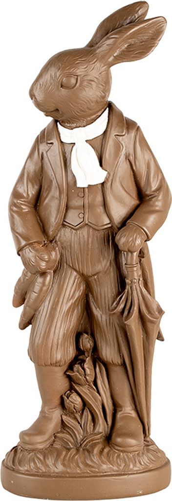 Clayre & Eef Dekorationsfigur Kaninchen 40 cm Braun Kunststoff