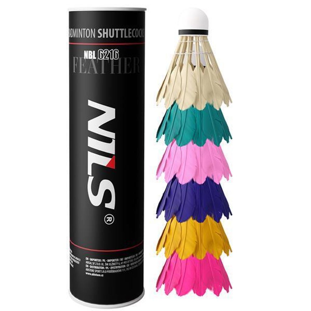 Feder-Badmintonbälle NILS NBL6216 multicolor 6 Stk