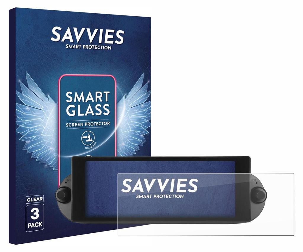 3x Savvies Schutzglas Folie für Essgoo Android Autoradio 6.86" Beetle 2001-2010 9H Panzer Schutzfolie Glas Displayschutz klar transparent