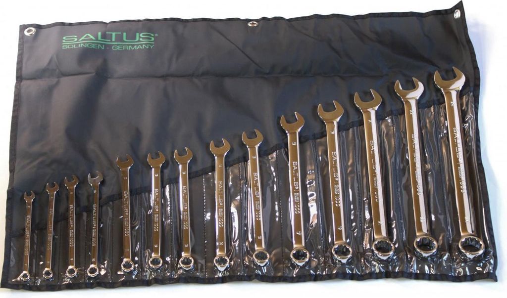 SALTUS CV-Ring-Maulschlüssel Satz Set 14-tlg Schlüsselsatz Ringschlüssel 7-24 mm