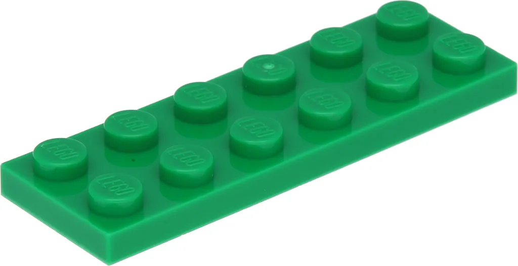 Lego 2x6 Plaque Verte 3795 - Lot de 250 Briques de Finition Plates