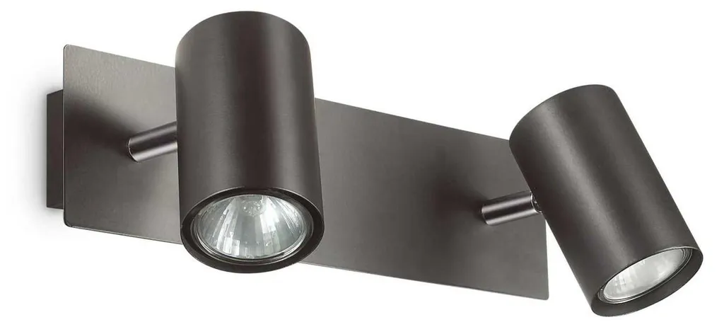 Applique murale noire SPOT 2 ampoules orientables pour salon et bureau