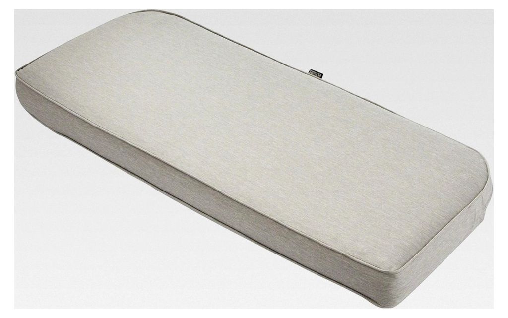 Bankkissen-Kombination, konturiert, 104,4 x 45,7 x 7,6 cm, Grau meliert