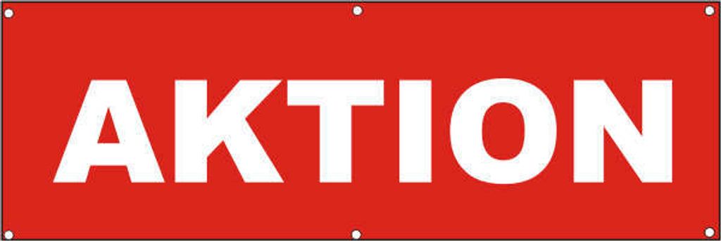 Werbeplane / Gerüstplane - p057 - Aktion - NEU - 200 cm x 67 cm - für Baustelle, Garten, Zaun oder Veranstaltung