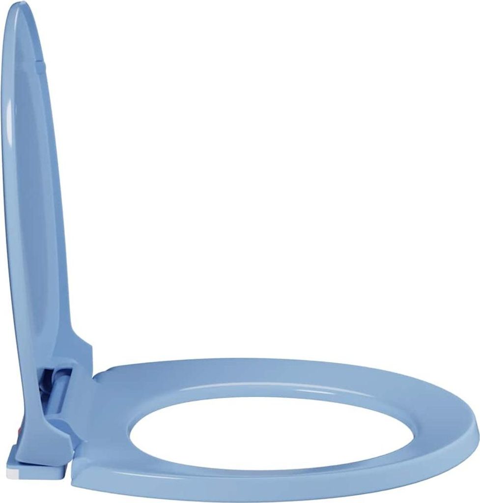 vidaXL Toilettensitz mit Absenkautomatik Quick-Release Blau Oval