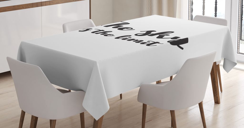 ABAKUHAUS der Himmel ist die Grenze Tischdecke, einfache Motive, Personalisierter Druck mit Klaren Farben Waschbar Wasserfest kein Verblassen, 140 ...