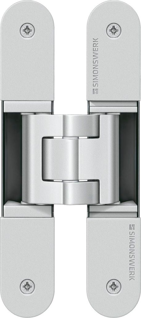 Simonswerk TECTUS TE340 3D unsichtbares Scharnier 160x28 mm, ALU F1 - Chrom matt (Flügel bis 80 kg)
