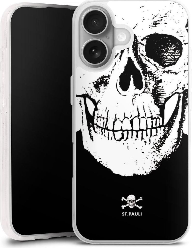 DeinDesign Handyhülle für Apple iPhone 17 Silikon Hülle Case Smartphone Schutzhülle FC St. Pauli Offizielles Lizenzprodukt Totenkopf