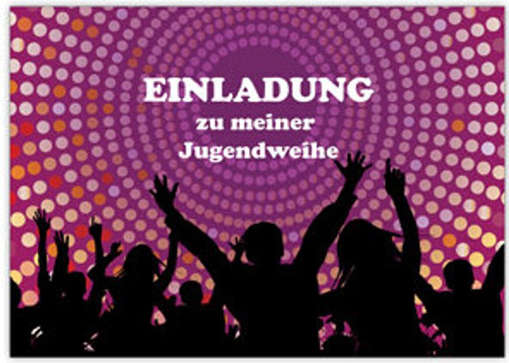 Poppige Party Einladung zur Jugendweihe für Mädchen: Einladung zu meiner Jugendweihe