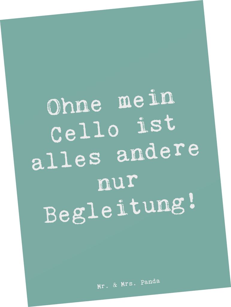 Mr. & Mrs. Panda Grußkarte Spruch Cello Magie - Meeresbrise Produktbild 