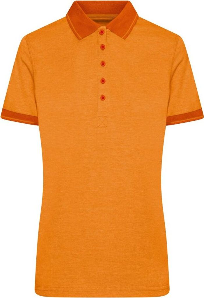 Melange Polo mit modischen Details Produktbild 