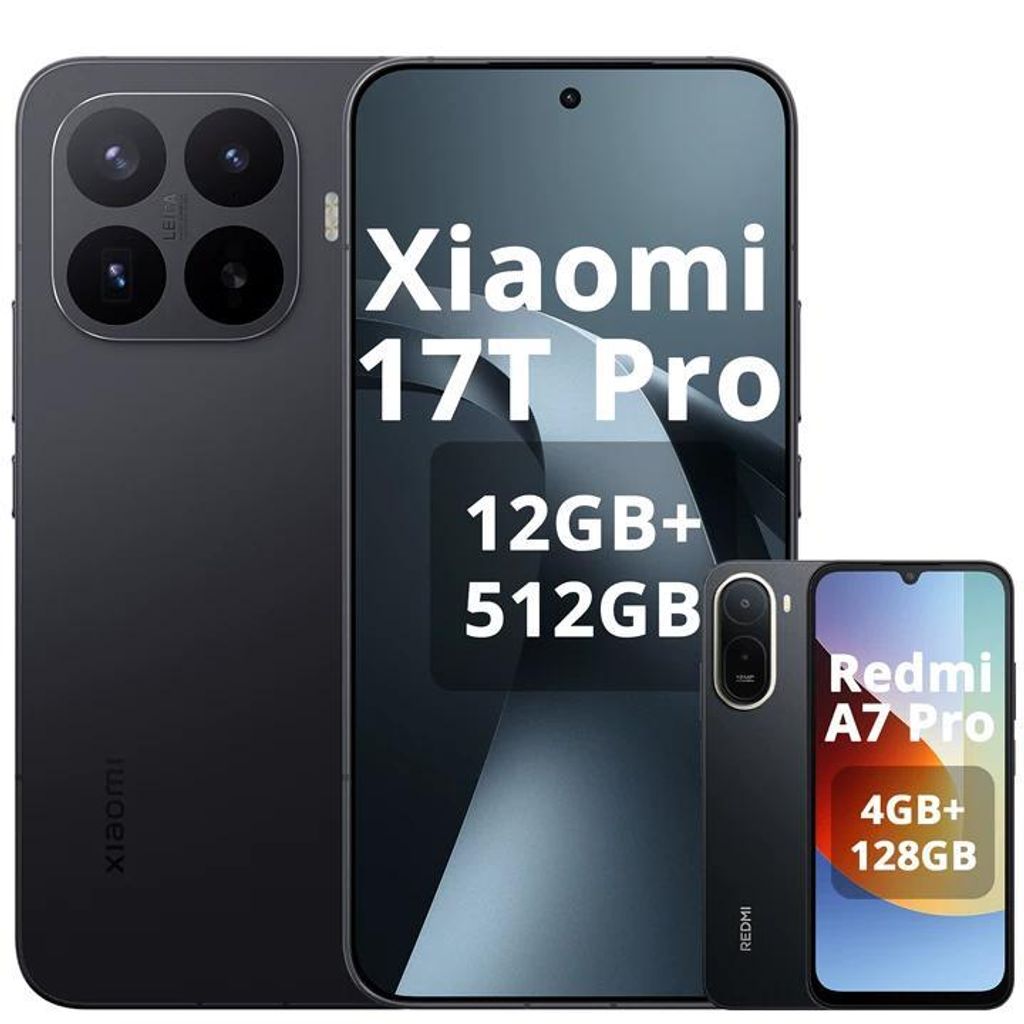 Xiaomi 17T Pro 5G 512GB 12GB 6.83", 7000mAh, Leica 5x Teleobjektiv (Schwarz), Enthält ein Bonus-Redmi A7 Pro (4+128GB)